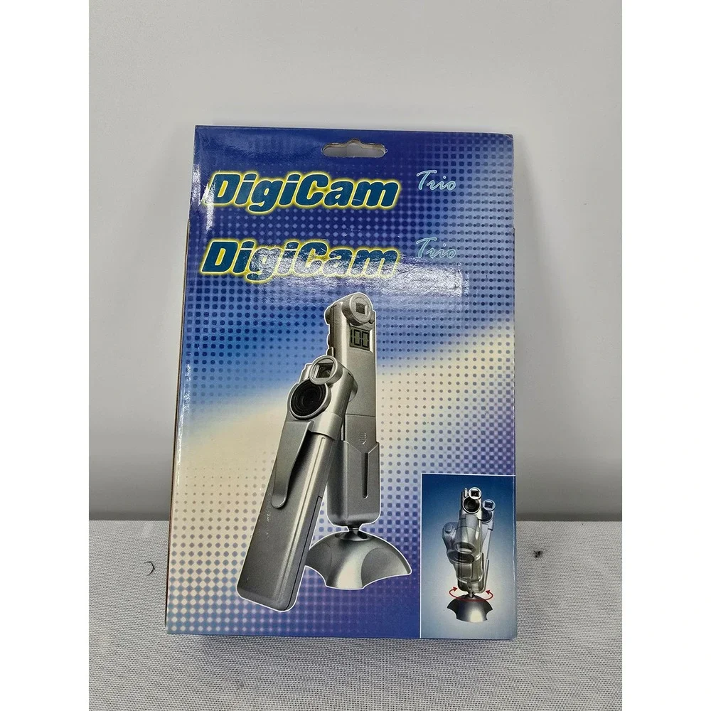 DigiCam Trio 3-in-1 Digital Camera Camcorder PC Web Cam Silver Vintage Y2K New